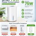 Small Dehumidifier for Bedroom up to 1000 Sq.Ft with Drain Hose, 68 OZ, Auto Shut-Off, Mini Dehumidifier with 7 Color ambient Lights for Bathroom, Basement, Closet, Garage, RV