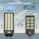 Deepn 9500W Solar Street Light, Commercial Grade Street Lights, IP67 Waterproof Solar Parking Lot Lights Dusk to Dawn Outdoor Lighting LED Security Flood Motion Sensor and Remote Control, (2)