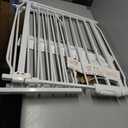 Extra Wide Baby Gate with Door Pressure Mounted 57.48-62.20 Inch,Child Baby Gates for Doorways No Drilling,Walk Through Dog Gate Indoor for The House Kitchen Stairs,White