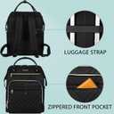 VANKEAN 17 Inch Laptop Backpack for Women Fashion Computer Work Bag, Large Capacity Waterproof Backpack, College Daypack Business Travel, Black