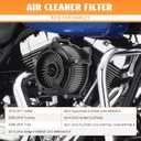 Air Cleaner Intake Filter System Kit Air Filters Cover for Harley Touring 2008-2016 Softail '16-'17 FLSTNSE '14-'15 FLSTSE 2011-2012 FXSBSE 2013-2014 Dyna FXDLS 2017