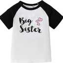 SXSXSX Big Sister Announcement T-Shirt Cotton Soft Toddler Girl Top I'm Going to Be a Big Sister Gift (1-7 Years)