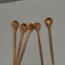 WONDERFUL 100% Natural Olive Wood Long Handle Spoons for Coffee, Tea, Milkshake Kitchen Stirring, Cocktail Stirrer; Mixing Honey Spoon, Chef Tasting Spoons (5 pcs)