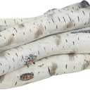 Small Gas Fireplace Logs, Ceramic White Birch Wood Gas Logs Indoor Insert, Vented, Propane, Electric Gas Fireplace, Linear Fire Pits, Ceramic Fiber Outdoor Gas Fireplace Fire Pit, 6pcs Logs Decor