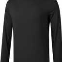 VAUTE Men's Performance Long Sleeve T-Shirt - Moisture Wicking Quick-Dry Fabric, Odor Resistant, Workout Gym Shirt, UPF 50+ Sun Protection, Black, Size XX-Large