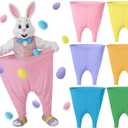 Halloscume Granny Pants Yard Game Easter Game Set Include Granny Pant and Balls Giant Pant Outdoor Easter Ring Toss Games for Families Outdoor Indoor (Pink, Yellow, Purple, Green, Orange, Blue)
