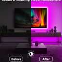 10 x TV LED Lights, 16.4ft for 55-70 Inch, Backlight That Sync With TV, APP Remote Control USB Strip for Bedroom Christmas Room Decor (Multicolor)