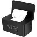 NOVWANG Wipes Dispenser, Large Capacity Baby Wipe Holder(8.3L  4.9W  3.9H Inches) Refillable Wipes Container with Sealing Design Baby Wet Wipes Dispenser for Bathroom Home Office Car (Black)