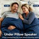 Under Pillow Speaker for Sleeping, Bone Conduction Sleep Speaker for Side Sleeper - 36 Built-in White Noises Natural Sounds, Wireless Bluetooth, TF Card Slot, Auto Off Timer, Portable Bedside Device