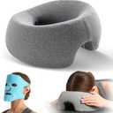 Face Down Pillow with Ice Face Mask for Massage Table, Massage Headrest for Bed, Face Pillows for Stomach Sleeping, BBL Pillow After Surgery Post Eye Surgery & Vitrectomy Recovery