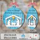 3 x Nativity Christmas Ornaments 2025, Religious Gift for Christians, Faith Friends, Church Members, Wooden Christmas Ornaments for Hanging Decor, Catholic Religious Gifts for Women