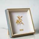 6x6 Blue Beige Square Picture Frame, 6x6 Resin Photo Frame, Wall and Desktop Display Picture Frame, Plexiglass