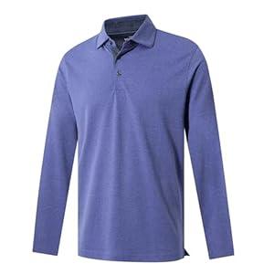 VEBOON Mens Polo Shirts Long Sleeve Casual Cotton Athletic Collared Shirts for Men Business
(XXXL)