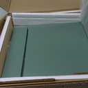 Manhattan Comfort Granville Modern Nightstand 1.0 with 1 Full Extension Drawer, Textured Ribbed Lines Design with Gold Accent, Bedside or End Table for Bedroom or Living Room, Sage Green