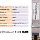 10G SFP+ to RJ45 Copper Modules, 1.25G/2.5G/5G/10GBase-T Ethernet Copper to SFP+ Transceiver Compatible for Ubiquiti Unifi UF-RJ45-10G /uacc-cm-rj45-mg (Cat 6a/7 or Better, 30-Meter)