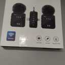 PQRQP 3 in 1 Microphone for iPhone/Android/Camera, Wireless Microphones, 328ft Transmission, 18H Battery Life, Mini Microphone for Record Interview, Vlogs, Tiktok (Ebony Black)