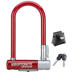 Kryptonite Kryptolok Mini-7 Bike U-Lock, Heavy Duty Anti-Theft Bicycle U Lock, 12.7mm Shackle with Mounting Bracket and Keys, High Security Lock for Bicycles Scooters