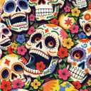 Jigsaw Puzzles for Adults 1000 Pieces, Graffiti Floral Skull Puzzles, Colorful as Home Wall Decor for Family Challenging Games