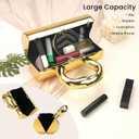 Acrylic Clutch Bag, Acrylic Purse for Women with Removable Strap and Lift-Up Lock, Gold Clutch Purses for Women