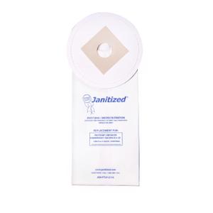 Janitized JAN-PTLV-2(10) Paper Premium Replacement Commercial Vacuum Bag for ProTeam LineVacer & Rubbermaid 9VBP06 Backpack 6Qt Vacuum Cleaners (10-10 Packs)