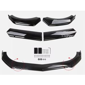 For Nissan S15 200SX Silvia Glossy Black Front Bumper Lip Splitter Spoiler Kit