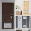 16 x 10 Inch Door Air Vent Cover, Aluminum Grille Ventilation Cover, Louvered Door Vent Grille, for Cabinet Wardrobe Door, Silver Tone