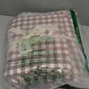 MooMee Gingham Duvet Cover Set 100% Washed Cotton Linen Like Textured Breathable Durable Soft Comfy Modern Checkered Design (Dark Orange Gingham, Oversized Queen 98"x98")