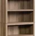 Sauder 5 Tier Book Shelf Wooden Bookcase Multipurpose Bookshelf for Home Office, Living Room, in Salt Oak finish