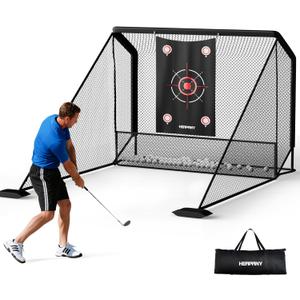 Golf Practice Net, 10x7ft Heavy Duty Golfnets for Indoor/Outdoor Training, Portable Hitting Nets with Carry Bag, Ideal Golfs Training Aid for Golfers Backyard Driving Chipping Swing