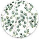 Mouse Pad, Cute Mousepad with Design, Round Watercolor Eucalyptus Mat, Small Non-Slip Rubber Gaming Pads, Office Home Personalized Pad 7.97.90.12 inches
