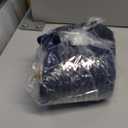 COMSE Small Woven Basket with Gift Bags and Ribbons, Gift Basket Empty, Cotton Rope Storage Organizer, Baby Toy Box with Handles, 12" x 8" x 5", Navy Blue