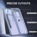 Fintie Hard Case for Microsoft Surface Pro 12 Inch 1st Edition (2025) - Shockproof Folio Rugged Cover with Clear Transparent Back Shell Compatible with Type Cover Keyboard (Violet)