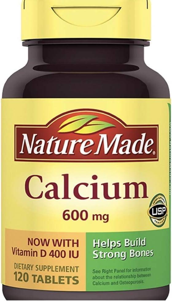 Nature Made Calcium 600 mg with Vitamin D - 120 Tablets by Nature Made, BBD 05-01-2029