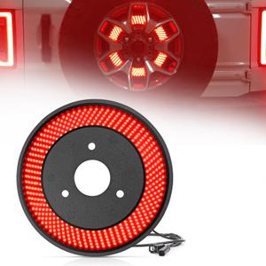 Spare Tire Brake Light for Ford Bronco 2021 2022 2023 2024 2/4 Doors, Plug & Play 3rd Third Brake Light, 405PCS LED Rear Wheel Light Super Bright Red Brake Tail Light for Bronco Accessories