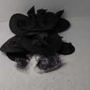 12pcs Halloween Witch Hats + 12pcs 3D Bats Stickers - Costume Accessories for Parties, Cosplay, Carnivals, Holidays