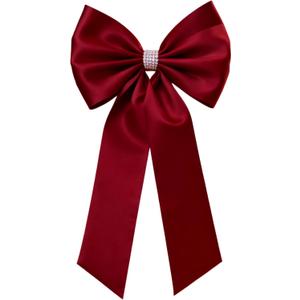 Giant Satin Bow 27x39 Inch Extra Large Decorative Bow for Christmas Tree Topper,Party,Home Wall,Baby Shower & Birthday DecorBurgundy