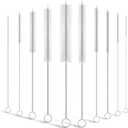 10-Packs Premium Straw Cleaner Brush in Mixed Sizes, 8IN Long Reusable Stainless Steel Cleaning Brushes Set with Soft Sturdy Nylon Bristles for Metal Straws, Sippy Cups, Tumblers & Bottles