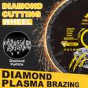Diamond Cutting Wheel 4 1/2 x 7/8 Inch, Angle Grinder Cutting Disc, Carbide Cut Off Wheels, 4 1/2 Cut Off Wheel for Metal with 6000+ Cuts on Rebar, Steel, Iron and INOX - 3Pack