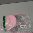 MODOWEY Rotating Necklace Holder Organizer Display Stand with 42 Hooks, 2 Tier Adjustable Metal Tree for Long Necklace Hanger Selling, Tall Spinning Bracelet Storage Rack for Men Women, Pink