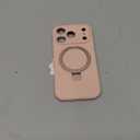 Designed for iPhone 17 Pro Case with Magnetic Invisible Stand, [Compatible with Mag-Safe][Full Camera Protection]Liquid Silicone Shockproof Phone Case with Anti-Scratch Microfiber Lining, Pink