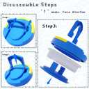 11.8 oz Thermo for Hot Food, Soup Thermo Stainless Steel, Hot Food Container with Fold-up Spoon, Flip Open Lid School Insulated Food Jar, Keep Hot & Cold for Work, Blue-Astronauts