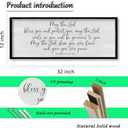 ZZJJHYWGQ Christian Wall Decor Numbers 6:24-26 Bible Verse Catholic Sign 32"12" for Living Room Religious Scripture Art Christ Jesus Family Large Wooden Framed Home Hanging (Black)