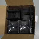 Bed Risers with Adjustable Screw Clamp, Fits Furniture Frame from 0 to 2 Inch, Furniture Risers 4 Inch Heavy Duty Risers for Lifting Couch Desk Cabinet Support up to 5000Ibs (4Pack, Black)