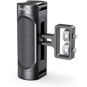 SMALLRIG Mini Side Handle Handgrip with Dual 1/4"-20 Screw Mount for Mirrorless Digital Camera DSLR Camera Small Camera Cage Built-in Wrench, Up and Down Adjustable - 2916