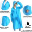 Opret 2 Pack Raincoats for Adults Reusable, EVA Rain Ponchos Lightweight Rain Coat Waterproof Rain Gear for Men and Women