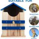 Screech Owl House, Large Handmade Wooden Owl Boxes for Outside with Mounting Screws, 10" x 10" x 14" Easy Assembly Required Nesting Box for Outdoors, Cozy House for Lovely Birds