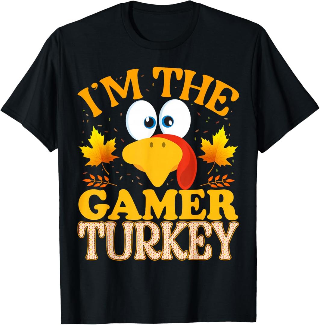 Thanksgiving I'm The Gamer Turkey Matching Group T-Shirt S