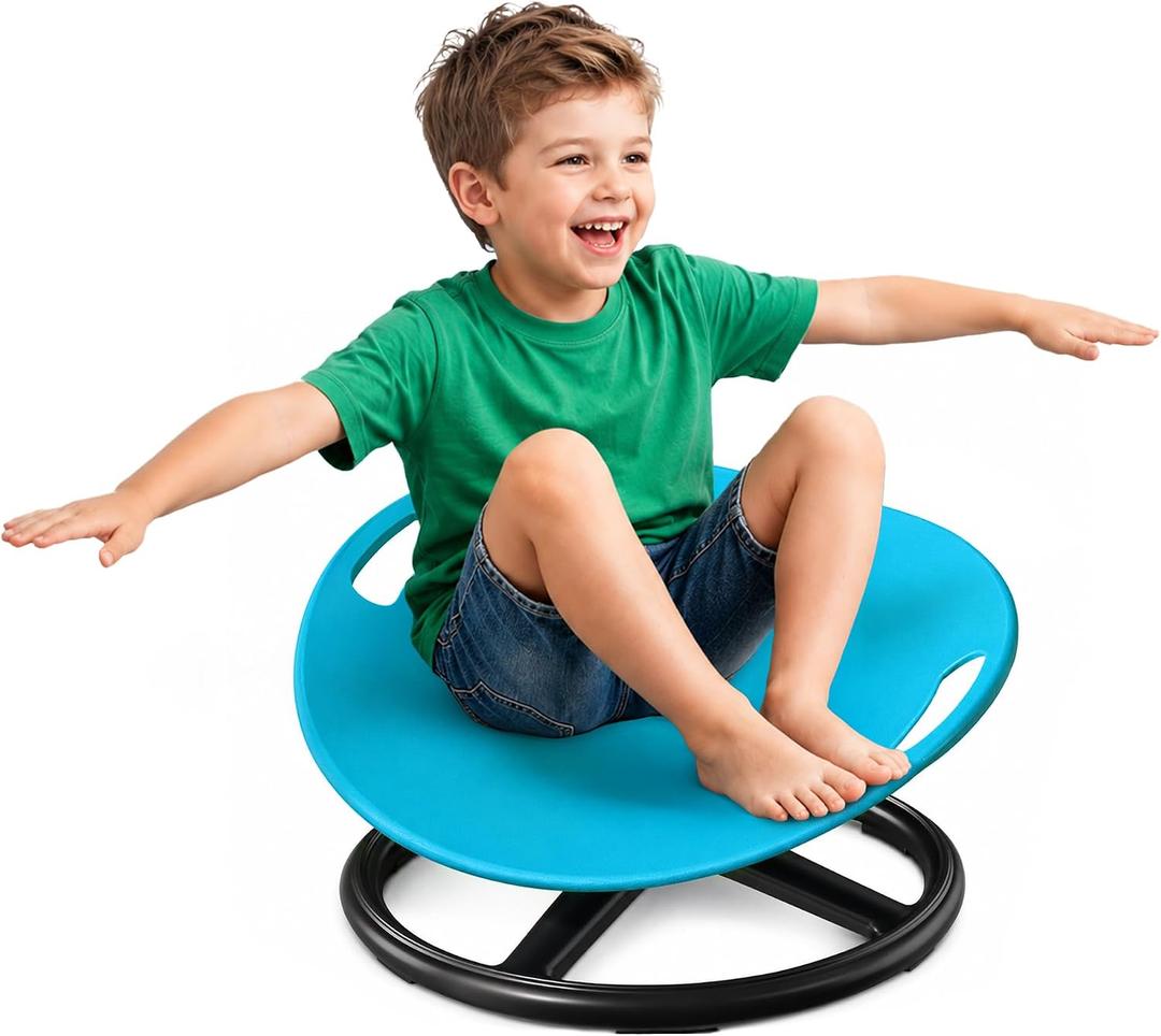 Spinning Chair for Autistic Kids, 360° Sensory Swivel Chair with Metal Base