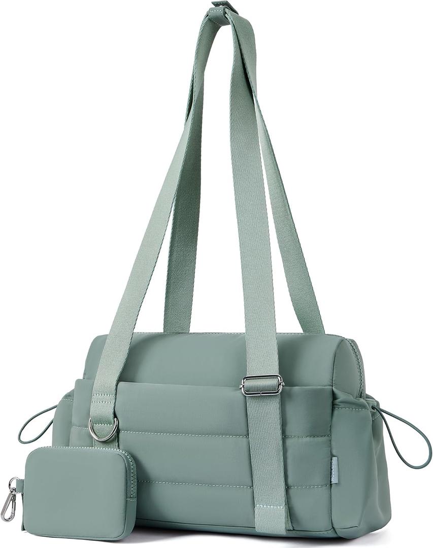 ROULENS Small Gym Bag for Women 2 Set Mini Gym Duffle Bag with Wet Compartment and Coin Wallet, Gym Tote Bag for Workout/Sport/Travel