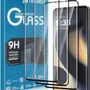 T Tersely (3 Pack Screen Protector for Motorola Moto Edge 2024, Tempered Glass 3D full Coverage Bubble Free Support Fingerprint Unlock Anti-Scratch, Case Friendly